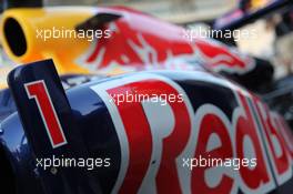 13.10.2011 Yeongam, Korea, Number 1 on the car of Sebastian Vettel (GER), Red Bull Racing  - Formula 1 World Championship, Rd 16, Korean Grand Prix, Thursday