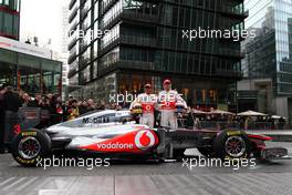04.02.2011 Berlin, Germany,  Lewis Hamilton (GBR), McLaren Mercedes, Jenson Button (GBR), McLaren Mercedes - Vodafone McLaren Mercedes MP4-26 Launch - Formula 1 World Championship
