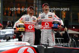 04.02.2011 Berlin, Germany,  Lewis Hamilton (GBR), McLaren Mercedes, Jenson Button (GBR), McLaren Mercedes - Vodafone McLaren Mercedes MP4-26 Launch - Formula 1 World Championship