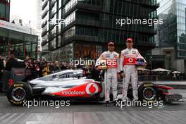 04.02.2011 Berlin, Germany,  Lewis Hamilton (GBR), McLaren Mercedes, Jenson Button (GBR), McLaren Mercedes - Vodafone McLaren Mercedes MP4-26 Launch - Formula 1 World Championship