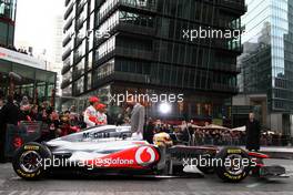 04.02.2011 Berlin, Germany,  Lewis Hamilton (GBR), McLaren Mercedes, Jenson Button (GBR), McLaren Mercedes - Vodafone McLaren Mercedes MP4-26 Launch - Formula 1 World Championship