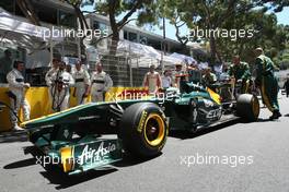 29.05.2011 Monte Carlo, Monaco,  Heikki Kovalainen (FIN), Team Lotus  - Formula 1 World Championship, Rd 06, Monaco Grand Prix, Sunday Pre-Race Grid