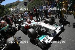 29.05.2011 Monte Carlo, Monaco,  Michael Schumacher (GER), Mercedes GP  - Formula 1 World Championship, Rd 06, Monaco Grand Prix, Sunday Pre-Race Grid