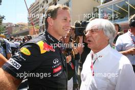 29.05.2011 Monte Carlo, Monaco,  Christian Horner (GBR), Red Bull Racing, Sporting Director with Bernie Ecclestone (GBR)  - Formula 1 World Championship, Rd 06, Monaco Grand Prix, Sunday Pre-Race Grid