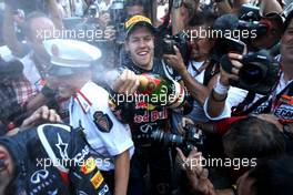 29.05.2011 Monte Carlo, Monaco,  Sebastian Vettel (GER), Red Bull Racing  - Formula 1 World Championship, Rd 06, Monaco Grand Prix, Sunday Podium