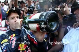 29.05.2011 Monte Carlo, Monaco,  Sebastian Vettel (GER), Red Bull Racing  - Formula 1 World Championship, Rd 06, Monaco Grand Prix, Sunday Podium