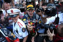 29.05.2011 Monte Carlo, Monaco,  Sebastian Vettel (GER), Red Bull Racing  - Formula 1 World Championship, Rd 06, Monaco Grand Prix, Sunday Podium