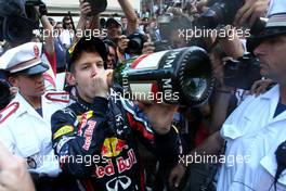 29.05.2011 Monte Carlo, Monaco,  Sebastian Vettel (GER), Red Bull Racing  - Formula 1 World Championship, Rd 06, Monaco Grand Prix, Sunday Podium