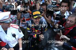 29.05.2011 Monte Carlo, Monaco,  Sebastian Vettel (GER), Red Bull Racing  - Formula 1 World Championship, Rd 06, Monaco Grand Prix, Sunday Podium