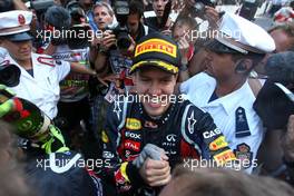 29.05.2011 Monte Carlo, Monaco,  Sebastian Vettel (GER), Red Bull Racing  - Formula 1 World Championship, Rd 06, Monaco Grand Prix, Sunday Podium