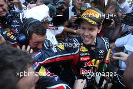 29.05.2011 Monte Carlo, Monaco,  Sebastian Vettel (GER), Red Bull Racing  - Formula 1 World Championship, Rd 06, Monaco Grand Prix, Sunday Podium