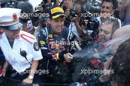 29.05.2011 Monte Carlo, Monaco,  Sebastian Vettel (GER), Red Bull Racing  - Formula 1 World Championship, Rd 06, Monaco Grand Prix, Sunday Podium