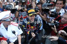 29.05.2011 Monte Carlo, Monaco,  Sebastian Vettel (GER), Red Bull Racing  - Formula 1 World Championship, Rd 06, Monaco Grand Prix, Sunday Podium