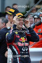 29.05.2011 Monte Carlo, Monaco,  Sebastian Vettel (GER), Red Bull Racing - Formula 1 World Championship, Rd 06, Monaco Grand Prix, Sunday Podium