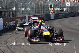 29.05.2011 Monte Carlo, Monaco,  Sebastian Vettel (GER), Red Bull Racing - Formula 1 World Championship, Rd 06, Monaco Grand Prix, Sunday Podium
