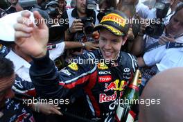 29.05.2011 Monte Carlo, Monaco,  Sebastian Vettel (GER), Red Bull Racing  - Formula 1 World Championship, Rd 06, Monaco Grand Prix, Sunday Podium