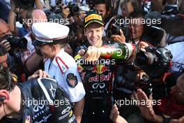 29.05.2011 Monte Carlo, Monaco,  Sebastian Vettel (GER), Red Bull Racing  - Formula 1 World Championship, Rd 06, Monaco Grand Prix, Sunday Podium