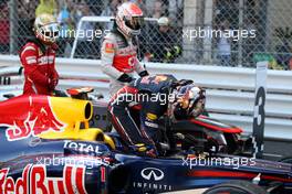 29.05.2011 Monte Carlo, Monaco,  Sebastian Vettel (GER), Red Bull Racing - Formula 1 World Championship, Rd 06, Monaco Grand Prix, Sunday Podium