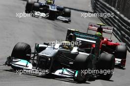 29.05.2011 Monaco, Monte Carlo, Nico Rosberg (GER), Mercedes GP Petronas F1 Team, MGP W02 - Formula 1 World Championship, Rd 6, Monaco Grand Prix, Sunday Race