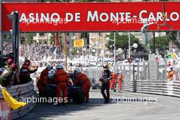 29.05.2011 Monte Carlo, Monaco,  Crash between Jaime Alguersuari (ESP), Scuderia Toro Rosso and Vitaly Petrov (RUS), Lotus Renault GP - Formula 1 World Championship, Rd 06, Monaco Grand Prix, Sunday Race