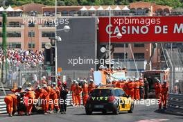 29.05.2011 Monaco, Monte Carlo, Crash of Vitaly Petrov (RUS), Lotus Renault GP - Formula 1 World Championship, Rd 6, Monaco Grand Prix, Sunday Race