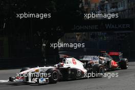29.05.2011 Monte Carlo, Monaco,  Kamui Kobayashi (JAP), Sauber F1 Team and Lewis Hamilton (GBR), McLaren Mercedes  - Formula 1 World Championship, Rd 06, Monaco Grand Prix, Sunday Race