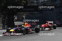 29.05.2011 Monte Carlo, Monaco,  Sebastian Vettel (GER), Red Bull Racing and Fernando Alonso (ESP), Scuderia Ferrari  - Formula 1 World Championship, Rd 06, Monaco Grand Prix, Sunday Race
