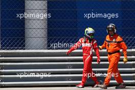 29.05.2011 Monte Carlo, Monaco,  Felipe Massa (BRA), Scuderia Ferrari has a crash - Formula 1 World Championship, Rd 06, Monaco Grand Prix, Sunday Race