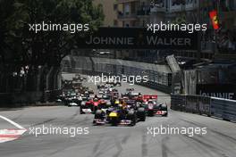 29.05.2011 Monte Carlo, Monaco,  Start of the race, Sebastian Vettel (GER), Red Bull Racing  - Formula 1 World Championship, Rd 06, Monaco Grand Prix, Sunday Race