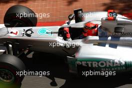 28.05.2011 Monte Carlo, Monaco,  Michael Schumacher (GER), Mercedes GP Petronas F1 Team - Formula 1 World Championship, Rd 06, Monaco Grand Prix, Saturday Practice