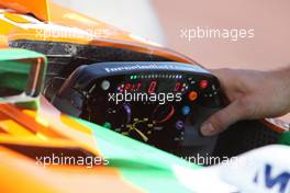 28.05.2011 Monaco, Monte Carlo, Cockpit detail of Adrian Sutil (GER), Force India F1 Team, VJM-04 - Formula 1 World Championship, Rd 6, Monaco Grand Prix, Saturday Practice