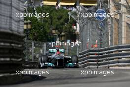 28.05.2011 Monte Carlo, Monaco,  Michael Schumacher (GER), Mercedes GP  - Formula 1 World Championship, Rd 06, Monaco Grand Prix, Saturday Practice