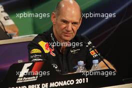 26.05.2011 Monaco, Monte Carlo, Adrian Newey (GBR), Red Bull Racing, Technical Operations Director - Formula 1 World Championship, Rd 6, Monaco Grand Prix, Thursday Press Conference