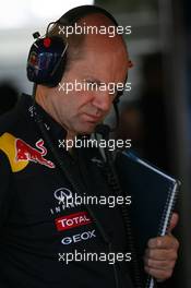 26.05.2011 Monte Carlo, Monaco,  Adrian Newey (GBR), Red Bull Racing, Technical Operations Director - Formula 1 World Championship, Rd 06, Monaco Grand Prix, Thursday Practice