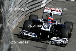 26.05.2011 Monte Carlo, Monaco,  Rubens Barrichello (BRA), Williams F1 Team  - Formula 1 World Championship, Rd 06, Monaco Grand Prix, Thursday Practice