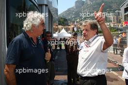 26.05.2011 Monte Carlo, Monaco,  Flavio Briatore (ITA)  with Norbert Haug (GER), Mercedes, Motorsport chief - Formula 1 World Championship, Rd 06, Monaco Grand Prix, Thursday