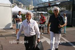 26.05.2011 Monte Carlo, Monaco,  Bernie Ecclestone (GBR) with Flavio Briatore (ITA) - Formula 1 World Championship, Rd 06, Monaco Grand Prix, Thursday