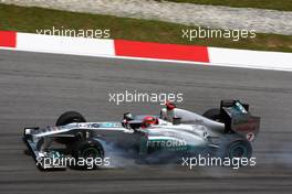 08.04.2011 Sepang, Malaysia,  Michael Schumacher (GER), Mercedes GP Petronas F1 Team - Formula 1 World Championship, Rd 02, Malaysian Grand Prix, Friday Practice