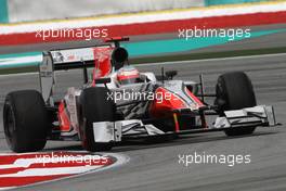 08.04.2011 Sepang, Malaysia,  Narain Karthikeyan (IND), Hispania Racing Team, HRT  - Formula 1 World Championship, Rd 02, Malaysian Grand Prix, Friday Practice