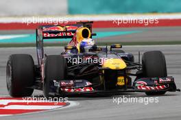 08.04.2011 Sepang, Malaysia,  Sebastian Vettel (GER), Red Bull Racing  - Formula 1 World Championship, Rd 02, Malaysian Grand Prix, Friday Practice