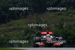 08.04.2011 Sepang, Malaysia,  Lewis Hamilton (GBR), McLaren Mercedes  - Formula 1 World Championship, Rd 02, Malaysian Grand Prix, Friday Practice