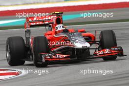 08.04.2011 Sepang, Malaysia,  Jerome d'Ambrosio (BEL), Virgin Racing  - Formula 1 World Championship, Rd 02, Malaysian Grand Prix, Friday Practice