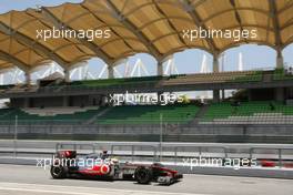 08.04.2011 Sepang, Malaysia,  Lewis Hamilton (GBR), McLaren Mercedes - Formula 1 World Championship, Rd 02, Malaysian Grand Prix, Friday Practice