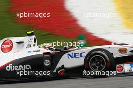 08.04.2011 Sepang, Malaysia,  Sergio Pérez (MEX), Sauber F1 Team - Formula 1 World Championship, Rd 02, Grand Prix, Friday Practice