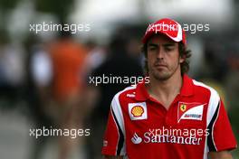 08.04.2011 Sepang, Malaysia,  Fernando Alonso (ESP), Scuderia Ferrari  - Formula 1 World Championship, Rd 02, Malaysian Grand Prix, Friday