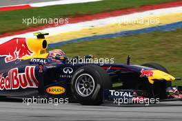 08.04.2011 Sepang, Malaysia,  Mark Webber (AUS), Red Bull Racing - Formula 1 World Championship, Rd 02, Malaysian Grand Prix, Friday Practice