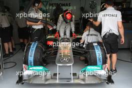 08.04.2011 Sepang, Malaysia,  Michael Schumacher (GER), Mercedes GP  - Formula 1 World Championship, Rd 02, Malaysian Grand Prix, Friday Practice