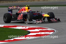 08.04.2011 Sepang, Malaysia,  Mark Webber (AUS), Red Bull Racing  - Formula 1 World Championship, Rd 02, Malaysian Grand Prix, Friday Practice