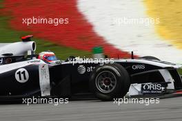 08.04.2011 Sepang, Malaysia,  Rubens Barrichello (BRA), AT&T Williams - Formula 1 World Championship, Rd 02, Malaysian Grand Prix, Friday Practice