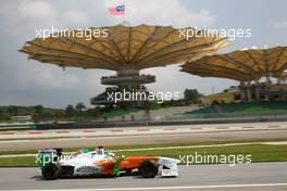 08.04.2011 Sepang, Malaysia,  Adrian Sutil (GER), Force India F1 Team - Formula 1 World Championship, Rd 02, Malaysian Grand Prix, Friday Practice